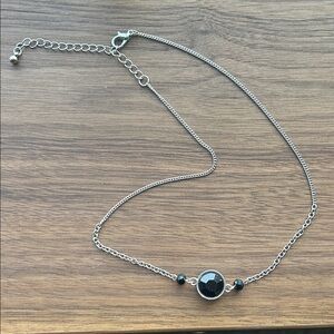 Elegant Black and Silver Necklace